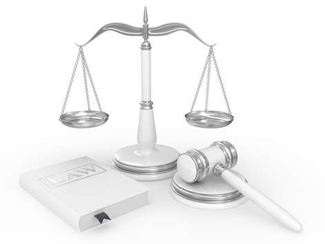 Scales of justice and gavel representing legal-for-trade weighing rules